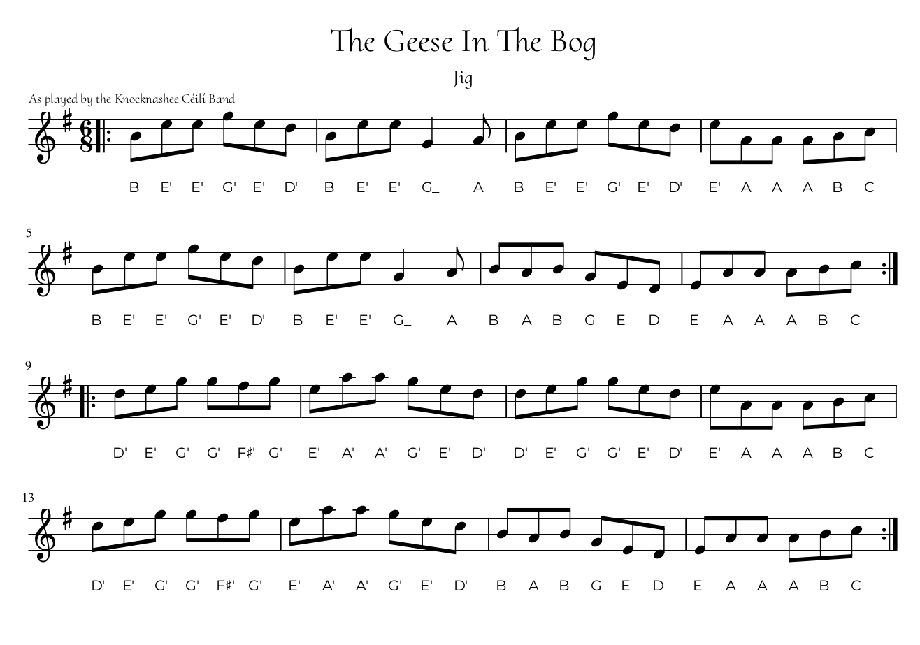 Tune Notation Image